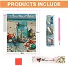Kits de peinture en diamant &agrave; perceuse carr&eacute;e compl&egrave;te Anchor in the pot 5d DIY pour adultes d&eacute;butants d&eacute;coration int&eacute;rieure diamants dots kits d&rsquo;art en pierres pr&eacute;cieuses peintures de diamants 13,78x17,72 pouces