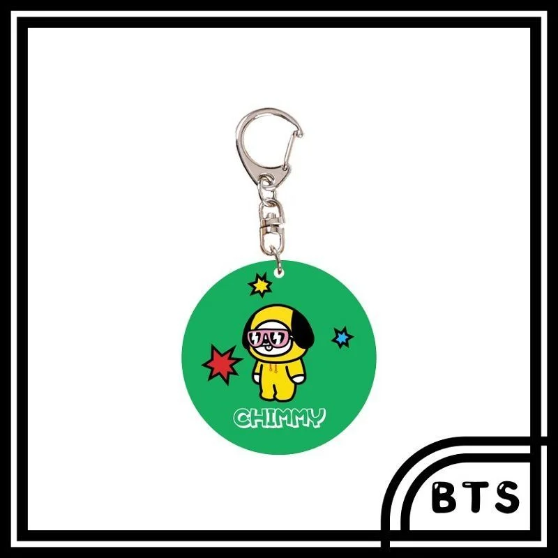 BT21 Cute Round Keychain Pendant
