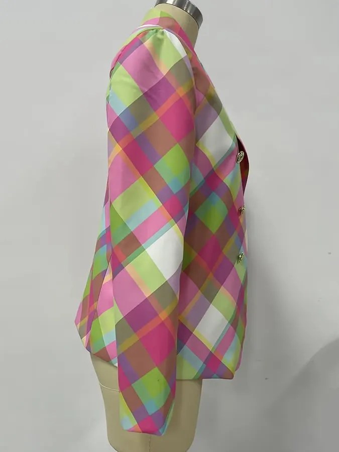 Women's Fashion Printed Slim Blazer