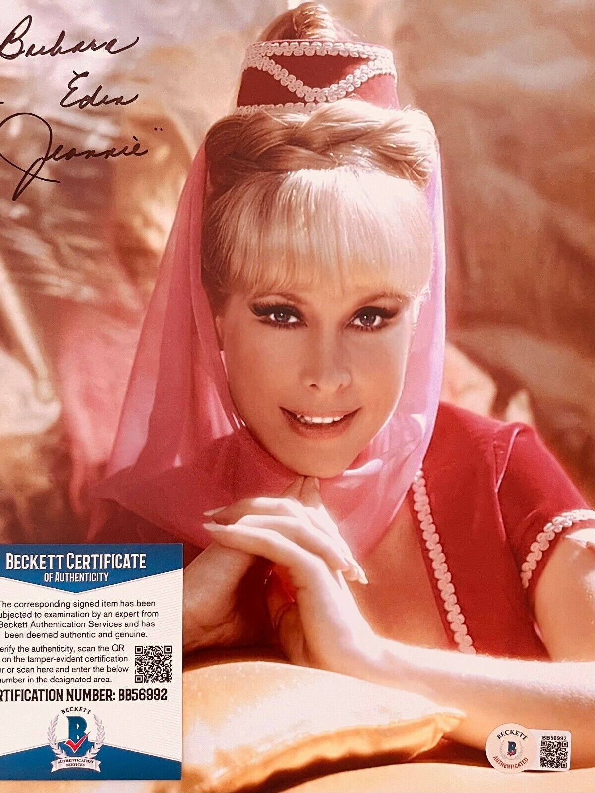 Barbara Eden I Dream of Jeannie Original Autographed 8x10 Photo Poster painting w/Beckett COA 26