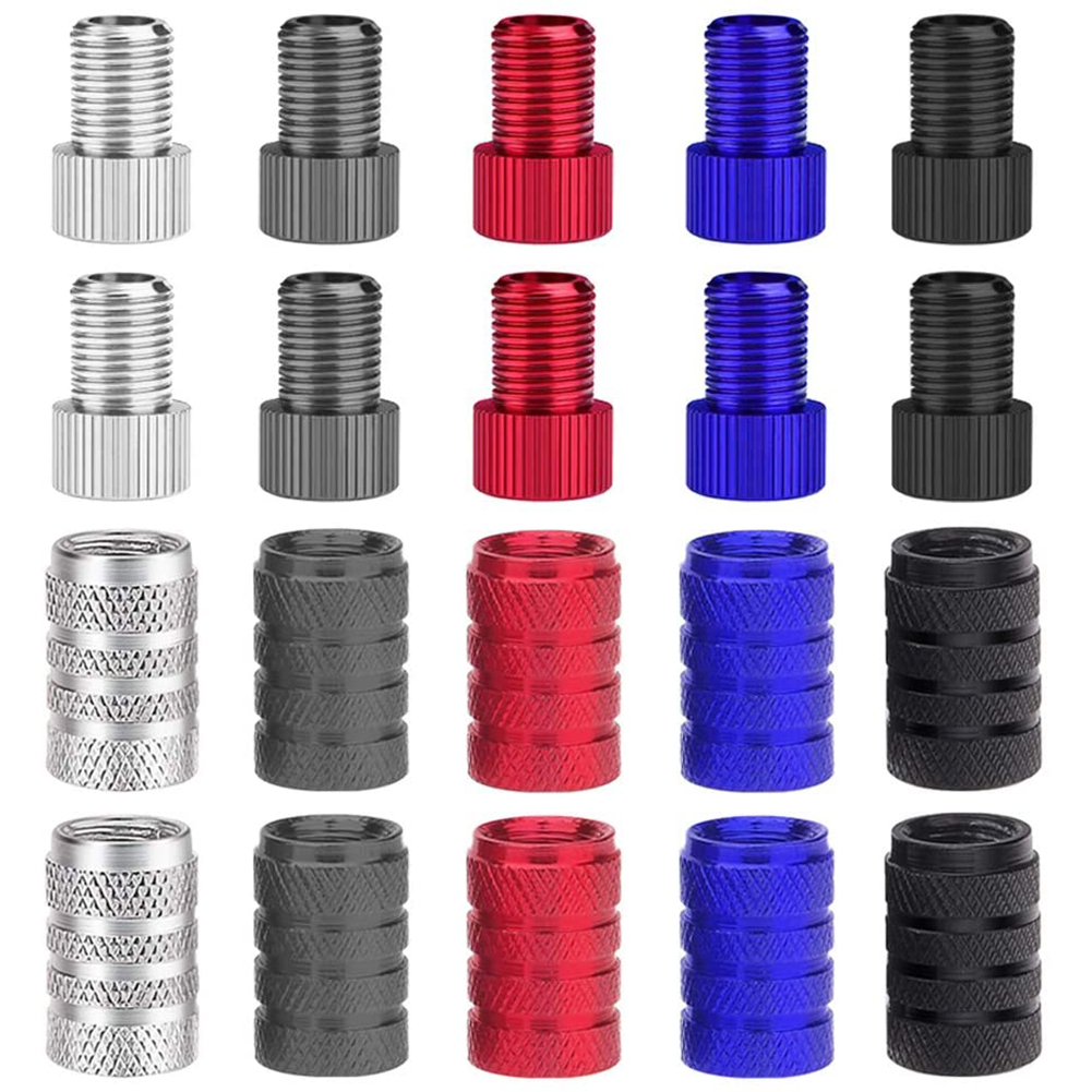 

20pcs Pump Valve Adapter with Cap Bicycle Convert Presta to Schrader Valve, 501 Original