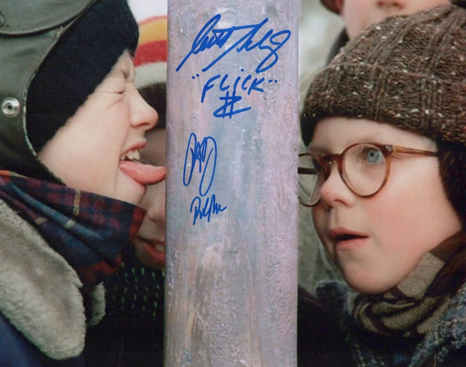 A Christmas Story movie 8x10 Photo Poster painting signed by Scott Schwartz & Peter Billingsley