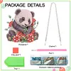 DIY Panda And Rose Diamond Painting Pendant（Single-Sided)