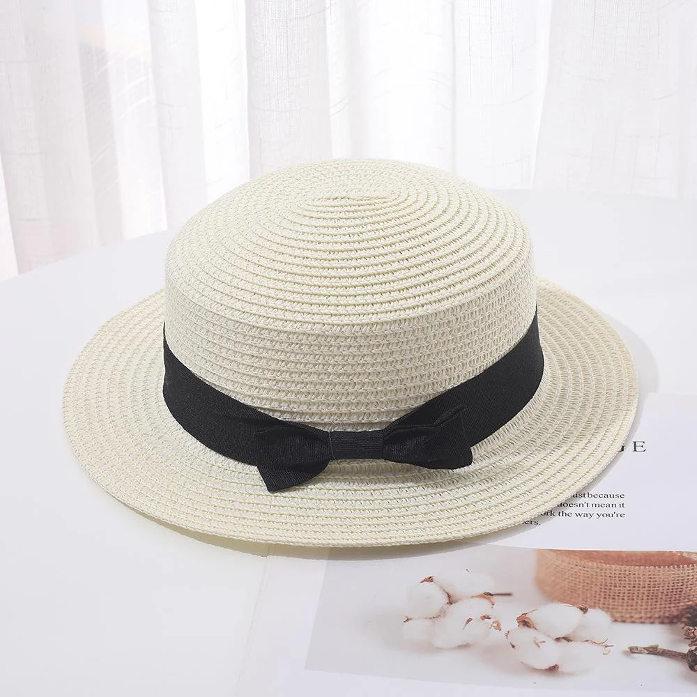 Summer Retro Straw Hat Female Baby Beach Sun Shade Hats