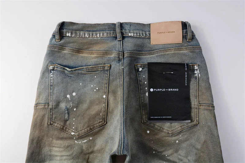 Purple Fashion Jeans 5012