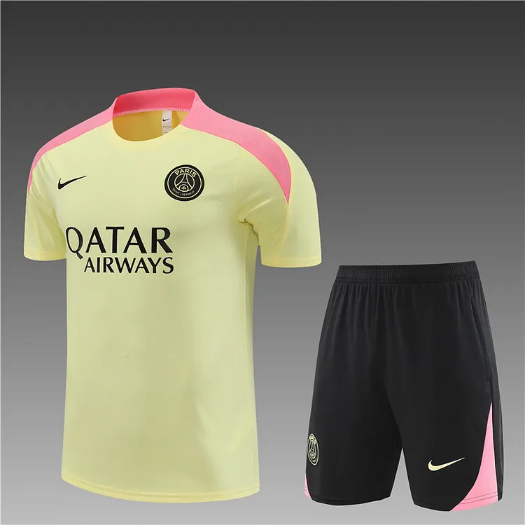 2024-25 Paris Light Yellow Short Sleeve Training Jersey