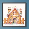 Diamond Painting-DIY Full Round Drill Christmas Gingerbread House