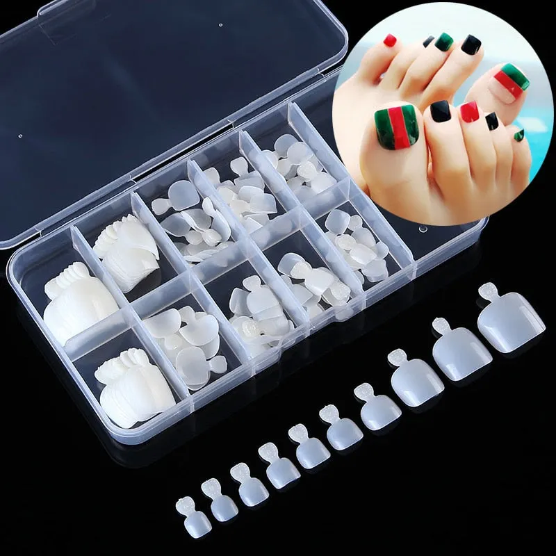 100Pcs/box Nail Tips Short Full Cover Coffin Ballerina False Nails Ballet Shape Acrylic Fake Nails Press On Nails Salon Tools-Nail Inspo