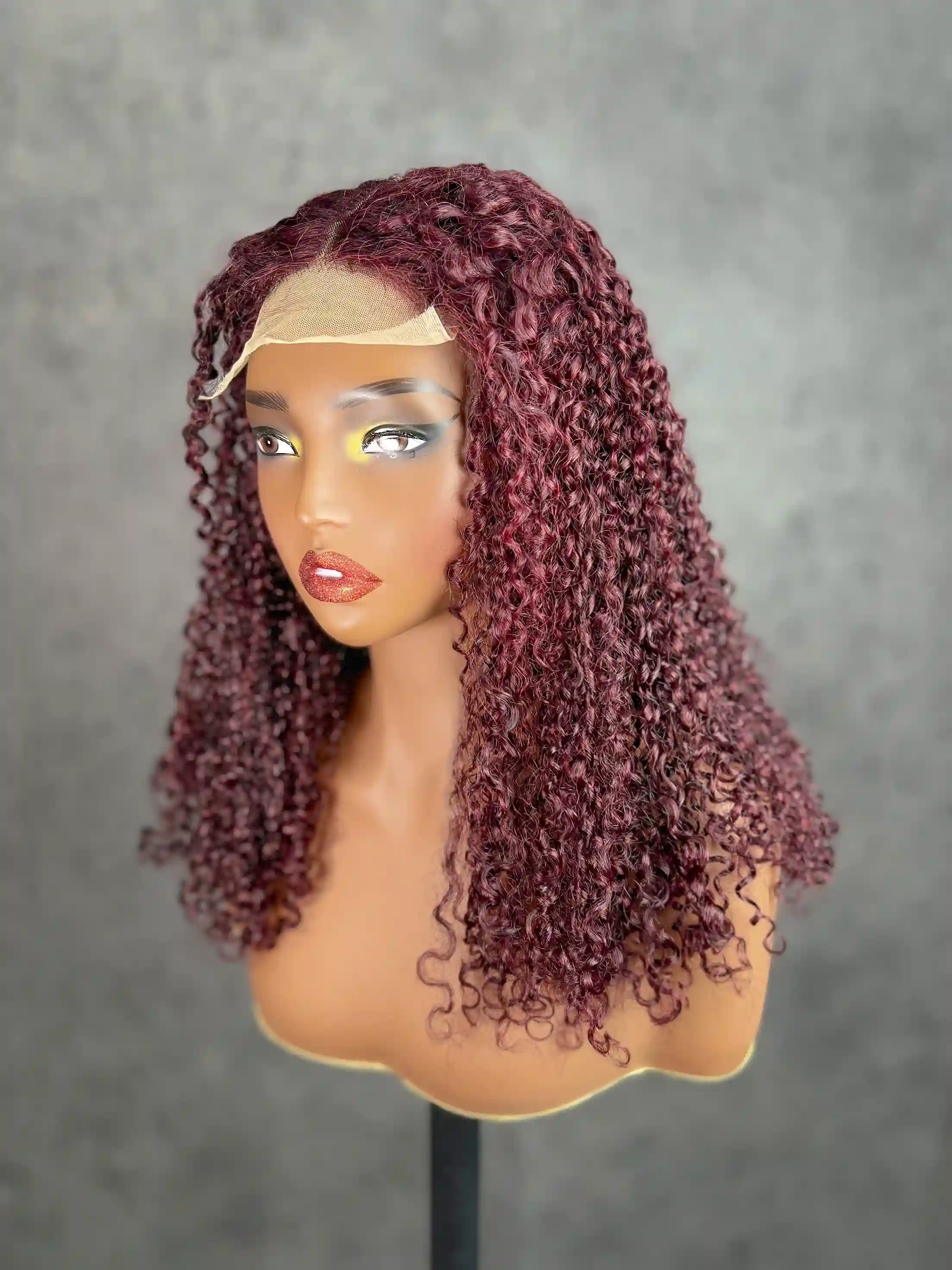 Pixie Curly SDD 99J Colorful Closure Lace Color Wig BoruiHair| 5x5 Closure & 13x4 Frontal| 100% Human Hair