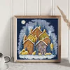 Winter Color House - 14CT Stamped Cross Stitch 33*33cm/12.99*12.99in