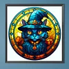 (50*50cm)Stained Glass Halloween - Full Round Drill Diamond Painting