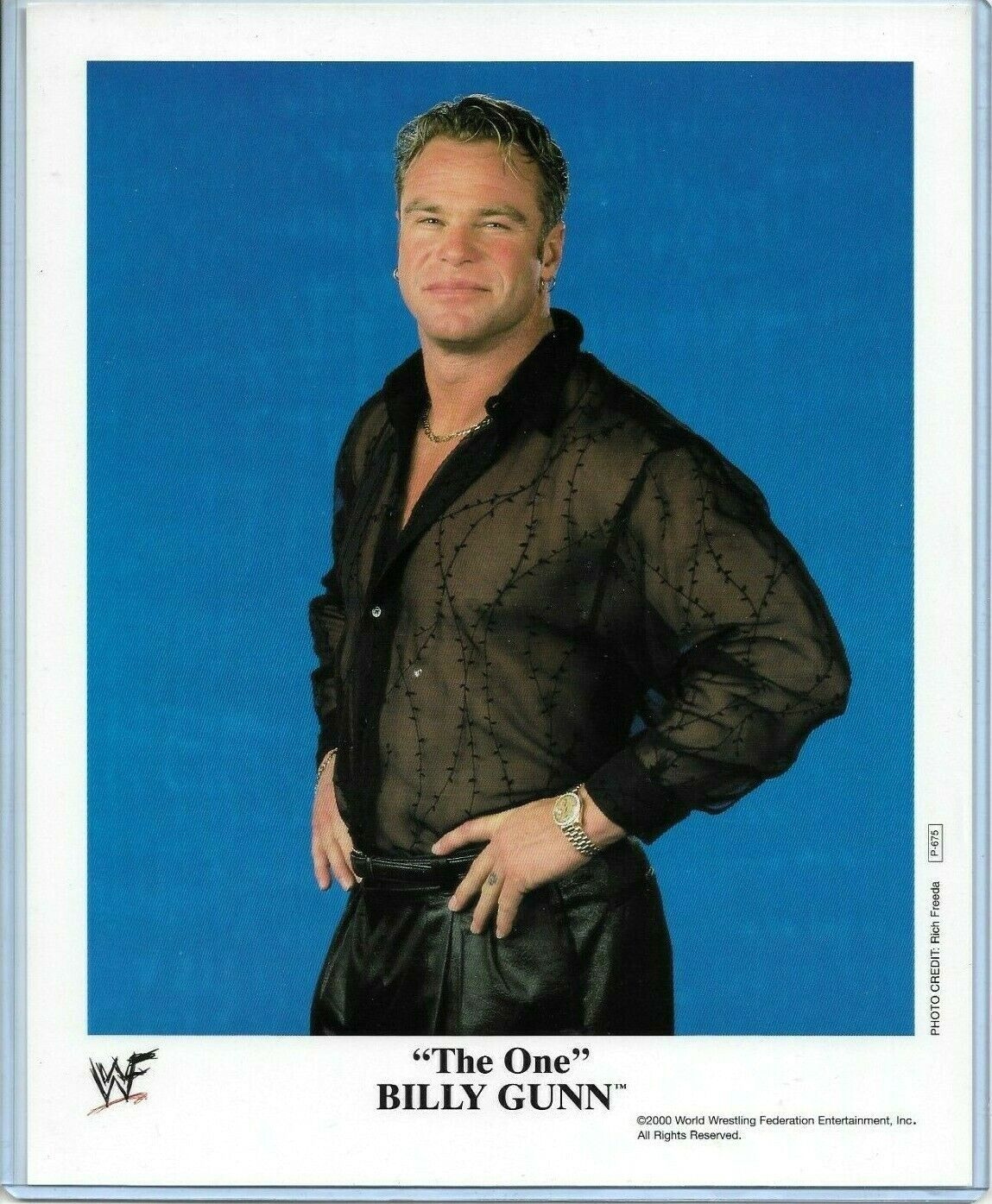 WWE BILLY GUNN P-675 OFFICIAL LICENSED AUTHENTIC ORIGINAL 8X10 PROMO Photo Poster painting RARE