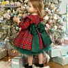 Kid Baby Girls Toddler Red Plaid Bow Dresses Christmas Party Dress