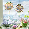 2pcs DIY Diamond Painting Butterfly Wind Chimes Crystal Window Suncatcher Craft Set Birthday Gifts Home Garden Decor