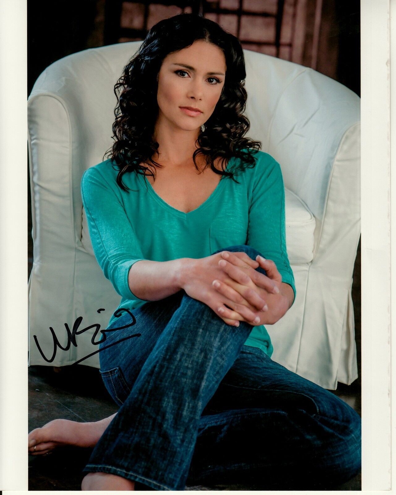 MELISSA PONZIO hand-signed SEXY BAREFOOT 8x10 CLOSEUP PORTRAIT uacc rd coa PROOF