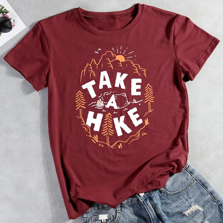 Take a hike Round Neck T-shirt-0026155