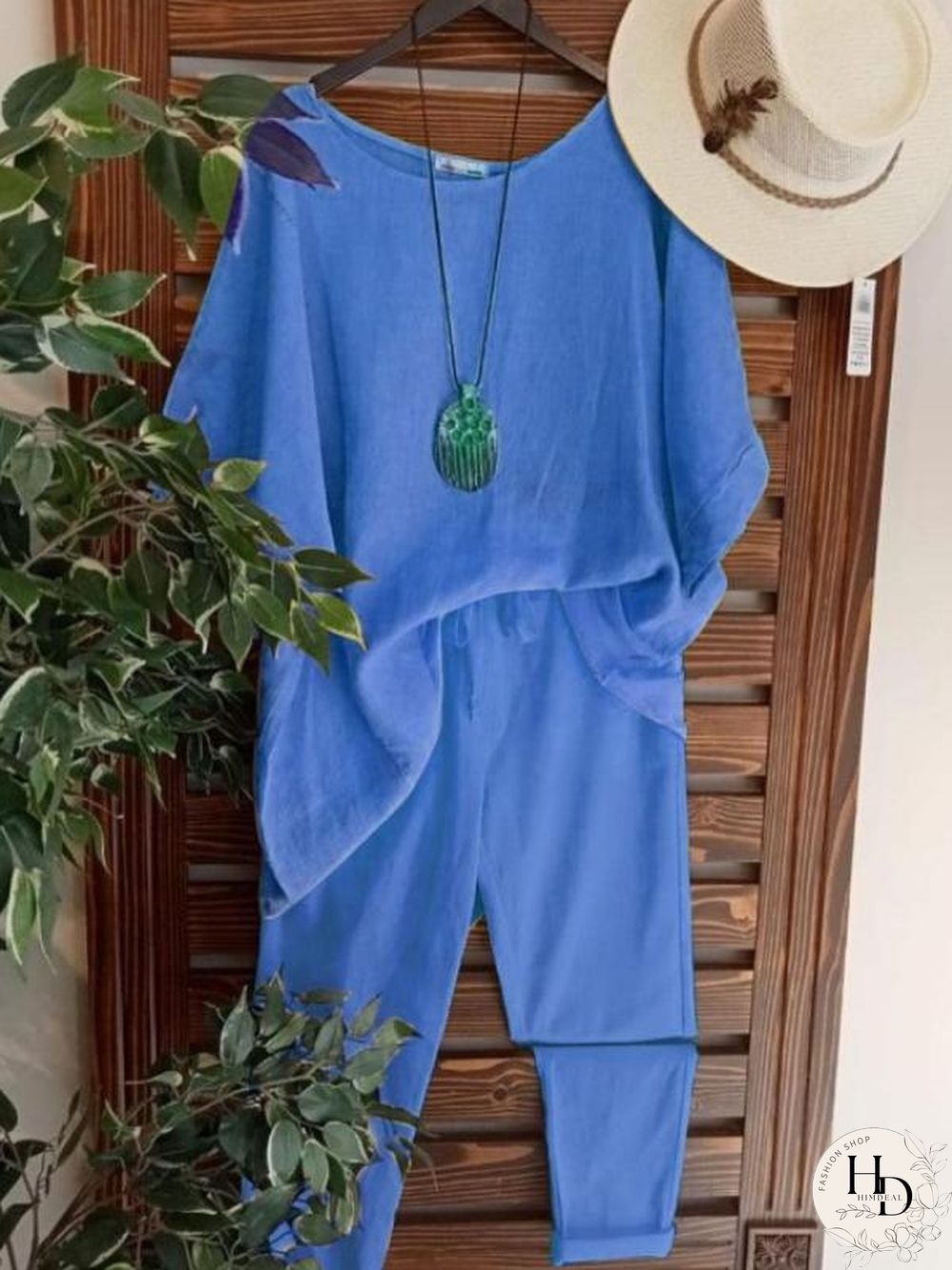 Solid Color Laid Back Women Two Pieces Suit