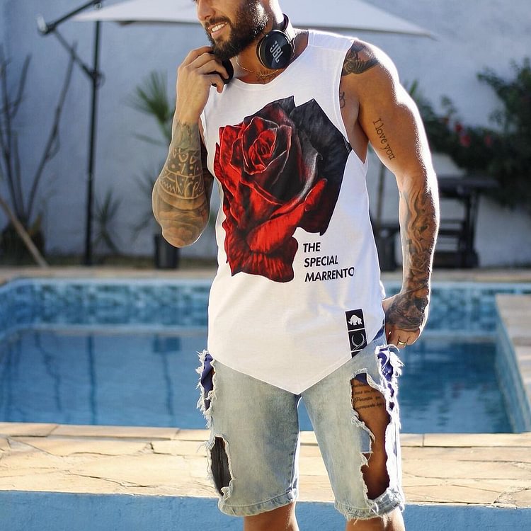 *The Special Merrento Rose Print Tank Top