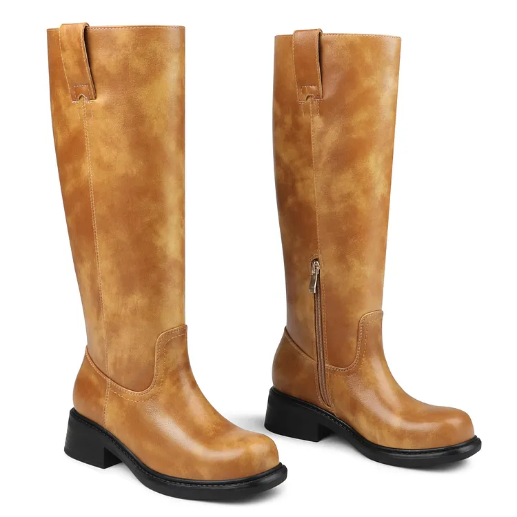 Mid Calf Cowboy Boots for Women Closed Toe Western Cowgirl Boots VOCOSI VOCOSI