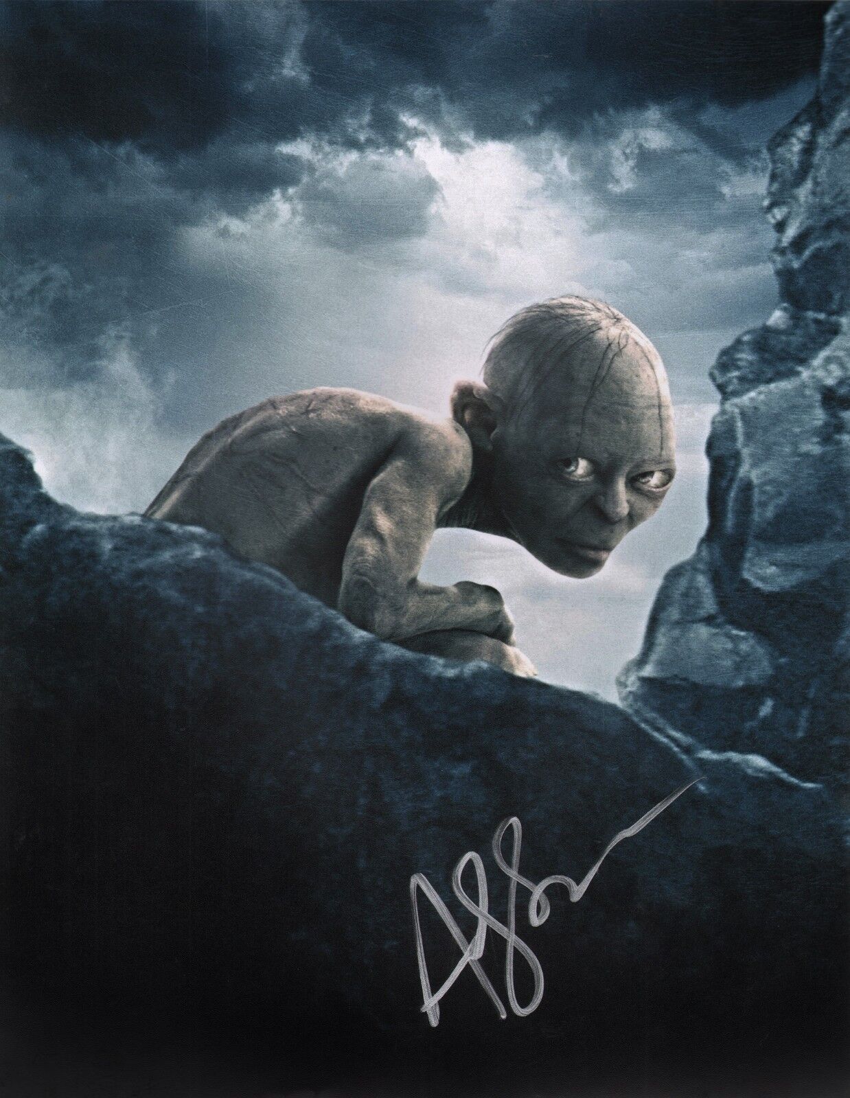 ~~ ANDY SERKIS Authentic Hand-Signed Lord of the Rings LOTR Gollum