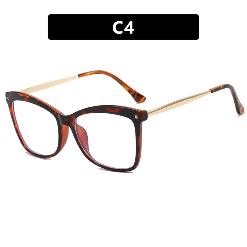 Cross-border Cat Eye Mi Nail Glasses Frame 2023 New Anti-blue Light Fashion Plain Glasses Women’s Ins Trendy Large Frame Glasses