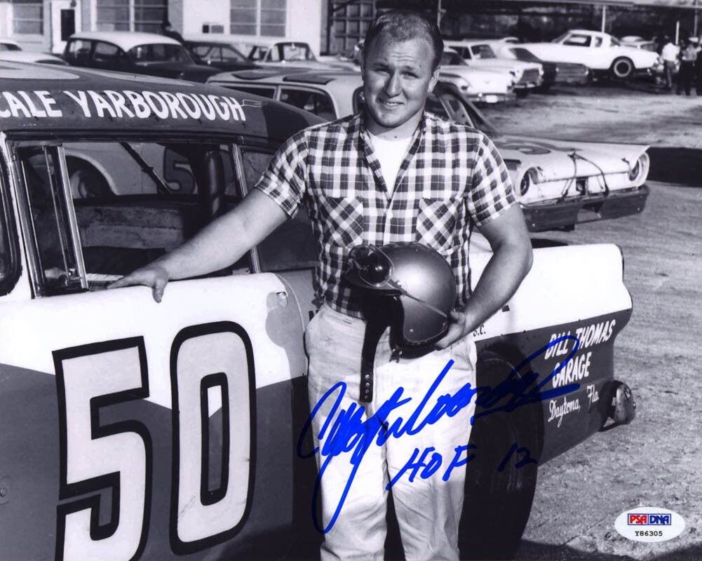 Cale Yarborough SIGNED 8x10 Photo Poster painting + HOF 12 NASCAR LEGEND PSA/DNA AUTOGRAPHED