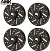AMK 4Pcs SCX24 Brass Weights 7mm Hex Black Electrophoretic Heavy Duty Wheel Spacers for 1/24 RC Crawler Gladiator Wrangler LCG Upgrades