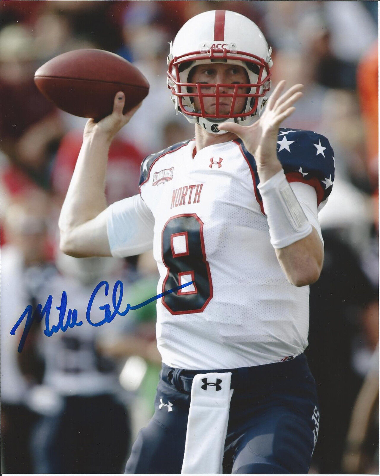 NORTH CAROLINA STATE MIKE GLENNON SIGNED 8X10 Photo Poster painting W/COA QUARTERBACK NFL D