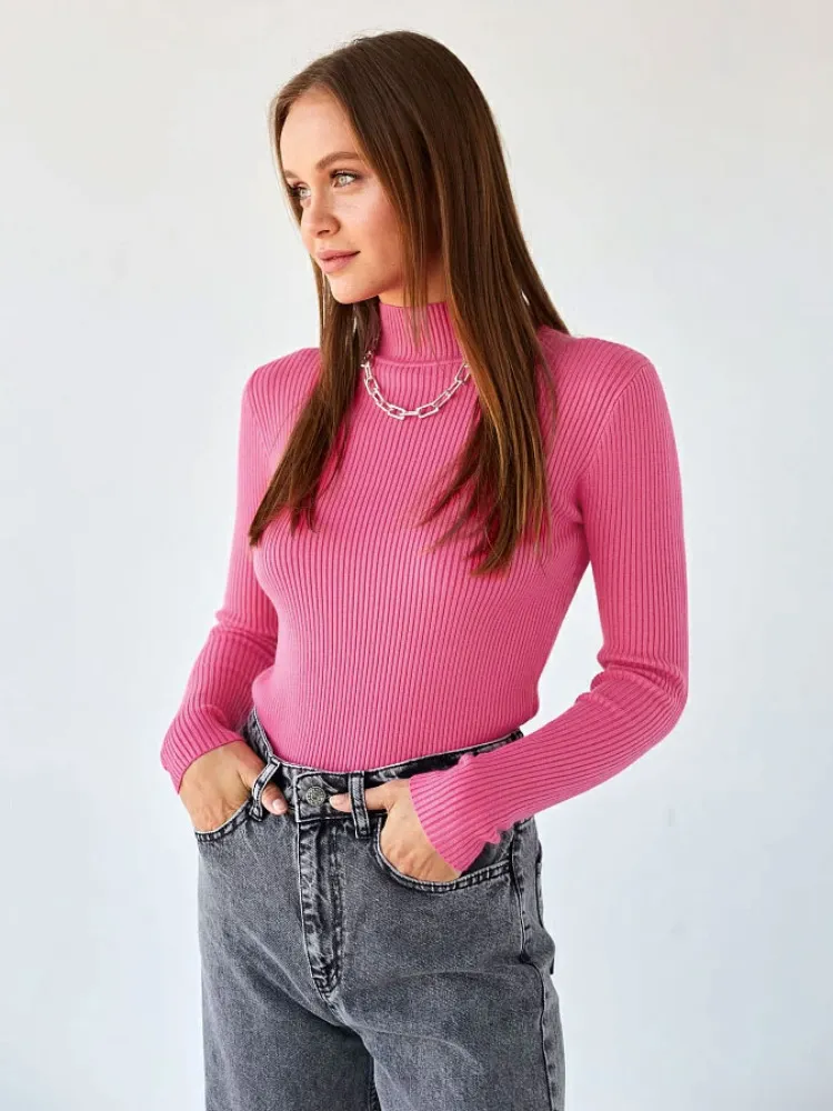 Churchf Churchf Color Half Turtleneck Sweater 2024 Autumn And Winter Female (24 Color Spot) Slim Knit Bottom Shirt