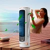 Tower Fan USB Charging Bladeless Wireless Desktop Fan for Home Bedroom (White)