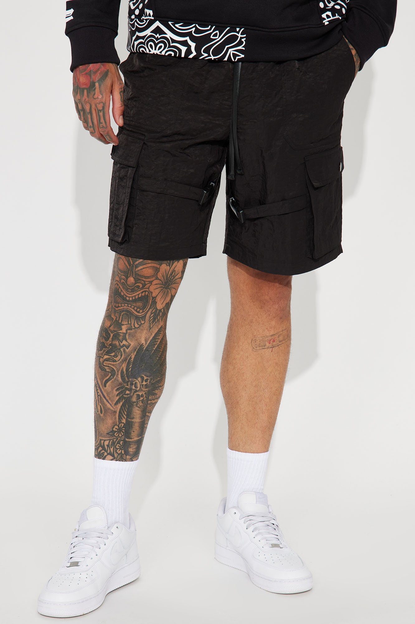 Drip Drip Nylon Cargo Shorts - Black