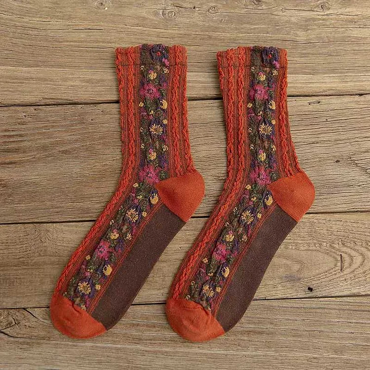 Fairy Tales Aesthetic Cottagecore Fashion Vintage Socks QueenFunky