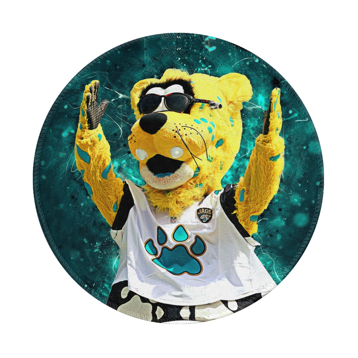Jacksonville Jaguars Jaxson De Ville Non-Slip Rubber Round Mouse Pad