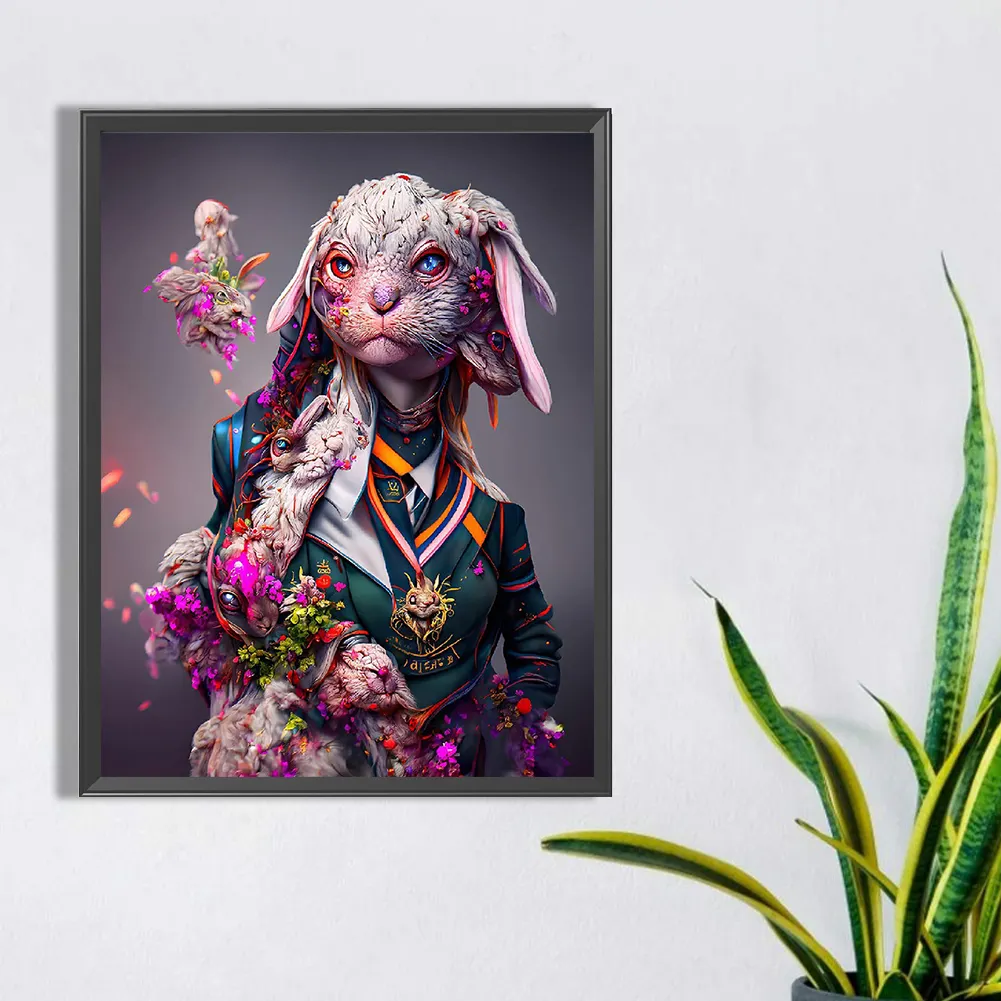 Full Round Diamond Painting 30*40cm - Captain Rabbit