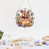 Yellow Chick 2D flache DIY-Acryl-Diamantmaler-Uhrenanh&auml;nger mit Uhrfunktion 9,65x9,65 Zoll f&uuml;r W&auml;nde oder Fensterdekorationen zu Hause