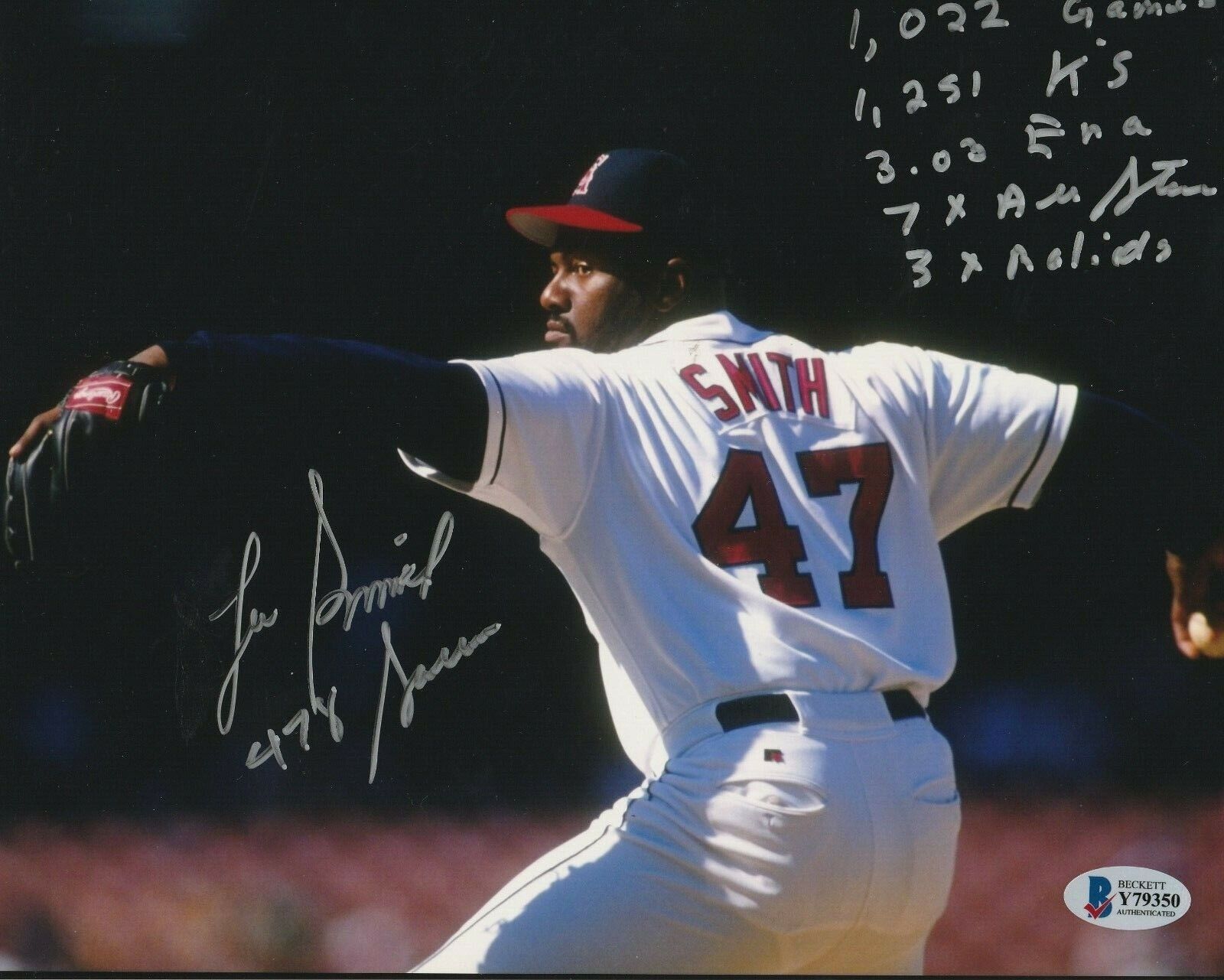 LEE SMITH Signed ANGELS 8x10 Photo Poster painting w/ Beckett COA & Multiple INSCRIPTIONS