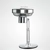 Small Stainless Steel Desk Fan For Office, Portable And Rechargeable (Titanium silver), 144&times;144&times;(175-295) mm