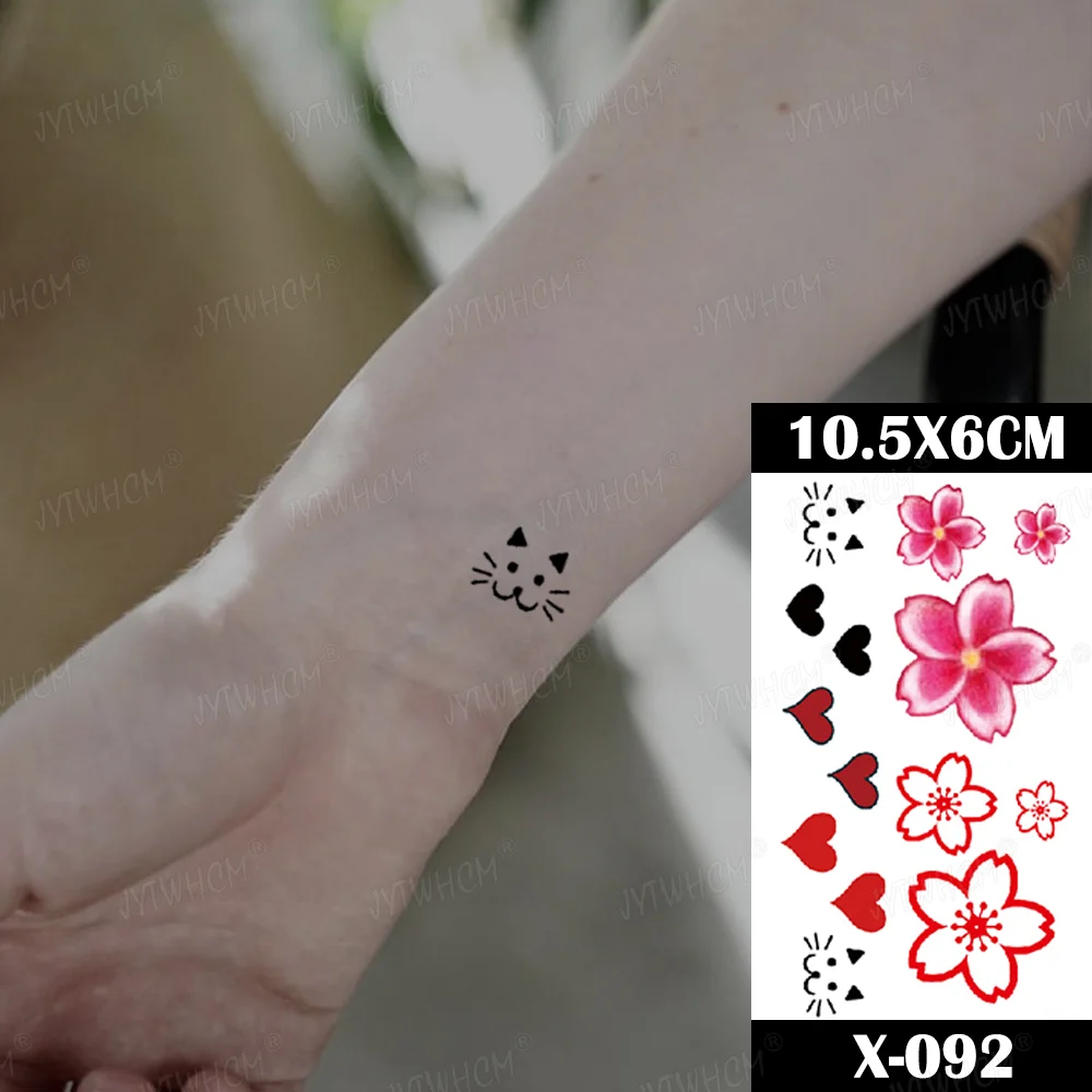 Sdrawing Butterfly Tattoo Women Sexy Waterproof Temporary Tattoo Heart Flame False Tattoo Arm Shoulder Neck Tattoo Women And Men