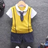 Kid Boy Formal Infant Striped 2 Pcs Sets