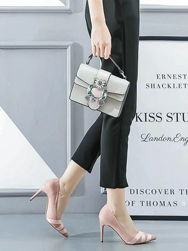 Lace-up high heels shallow mouth pointed toe fashion single shoes