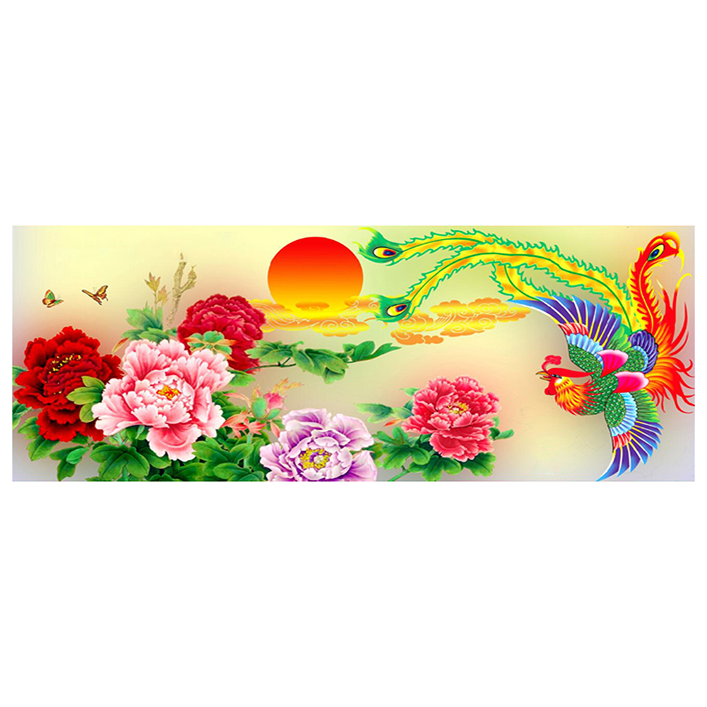 

Phoenix Flowers - 11CT Stamped Cross Stitch - 110*40CM, 501 Original