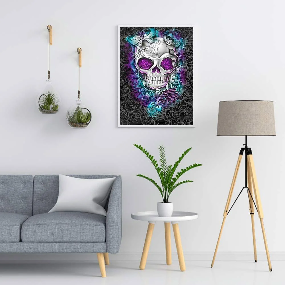 Rose Skull Diamond Painting Kits Full Round Drill Home Wall Art Decor