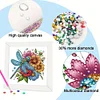 5D DIY Partial Special Shaped Drill Diamond Painting Kit Dragonfly Decor With Frame Kit 18x18cm