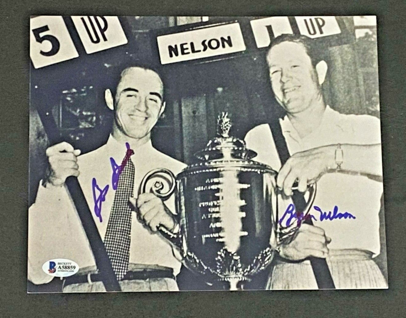 SAM SNEAD & BYRON NELSON SIGNED 8X10 Photo Poster painting BECKETT CERTIFIED