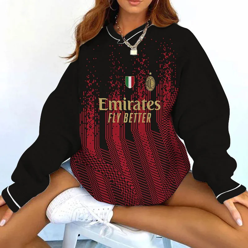 Women's Support AC Football Print Sweatshirt