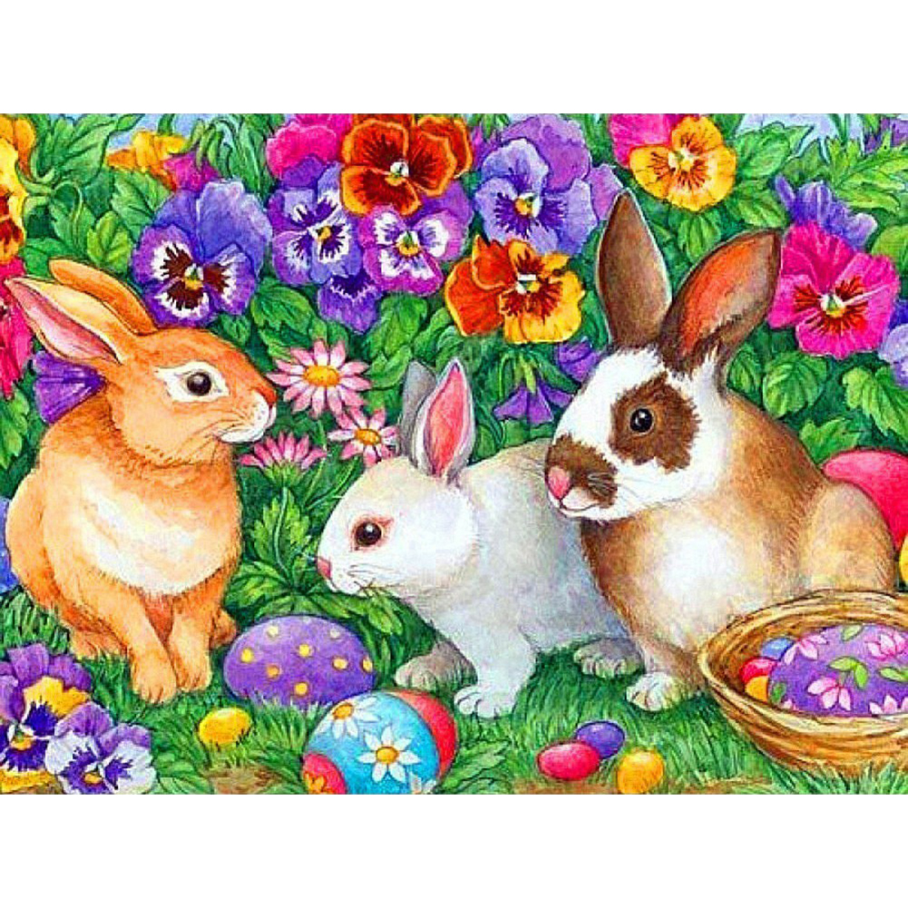 

Easter Bunny - Round Drill Diamond Painting - 50*40CM, 501 Original