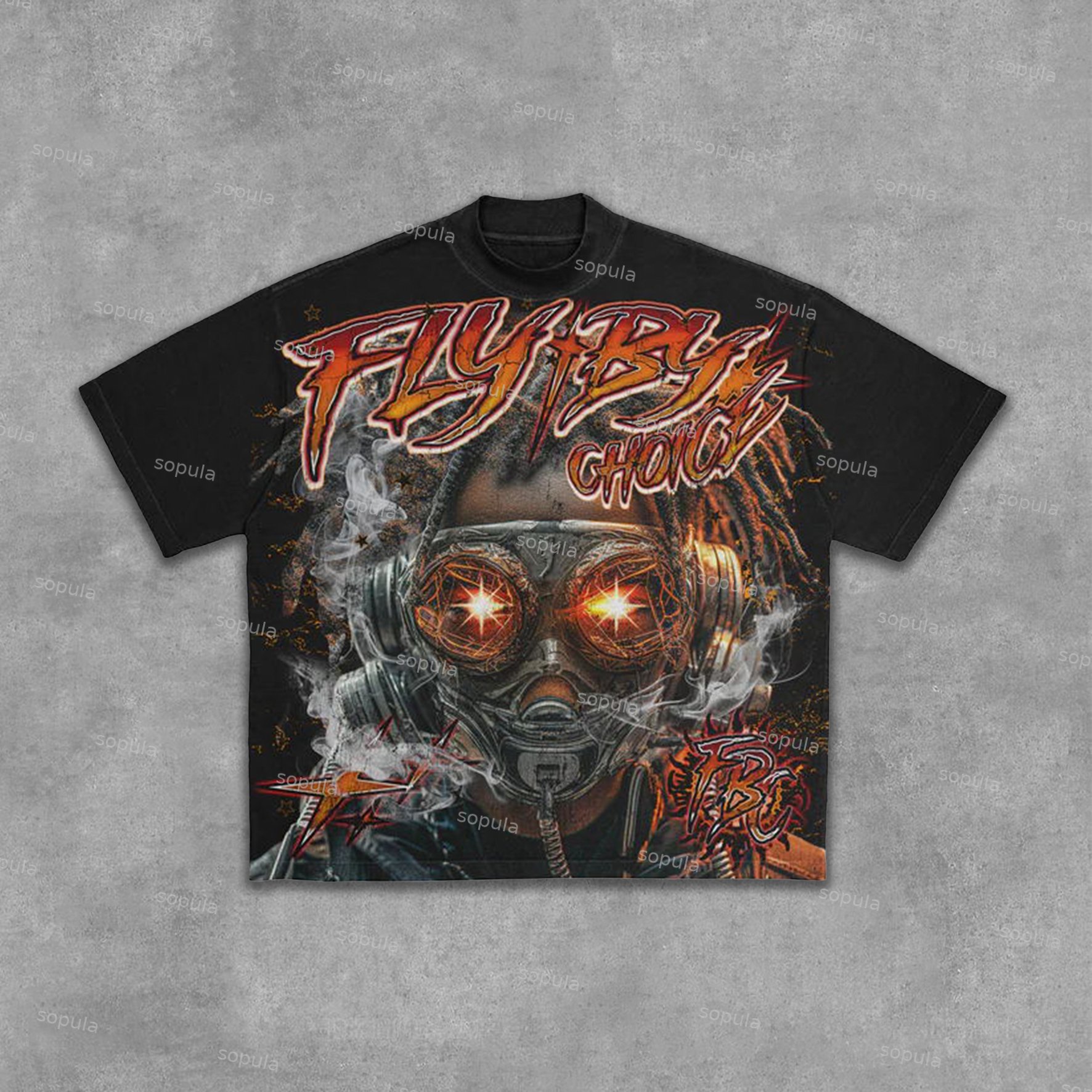 Fly By Choice Gas Mask Graphic T-Shirt - SOPULA