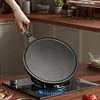 Cast Iron Round Griddle Nonstick Flat Skillet for Camping Indoor Outdoor Cooking