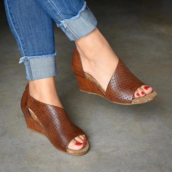 Women Summer Vintage Wedge Sandals