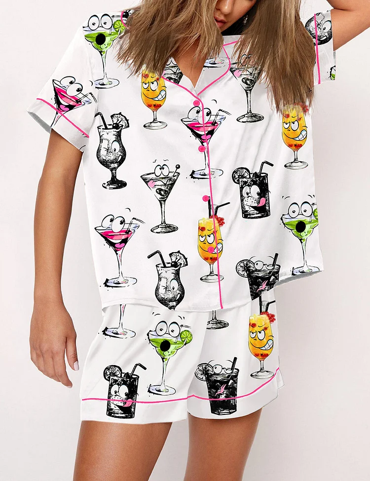 Women's Vodka Whiskey tequila Champagne Wine Scotch Pajama Set